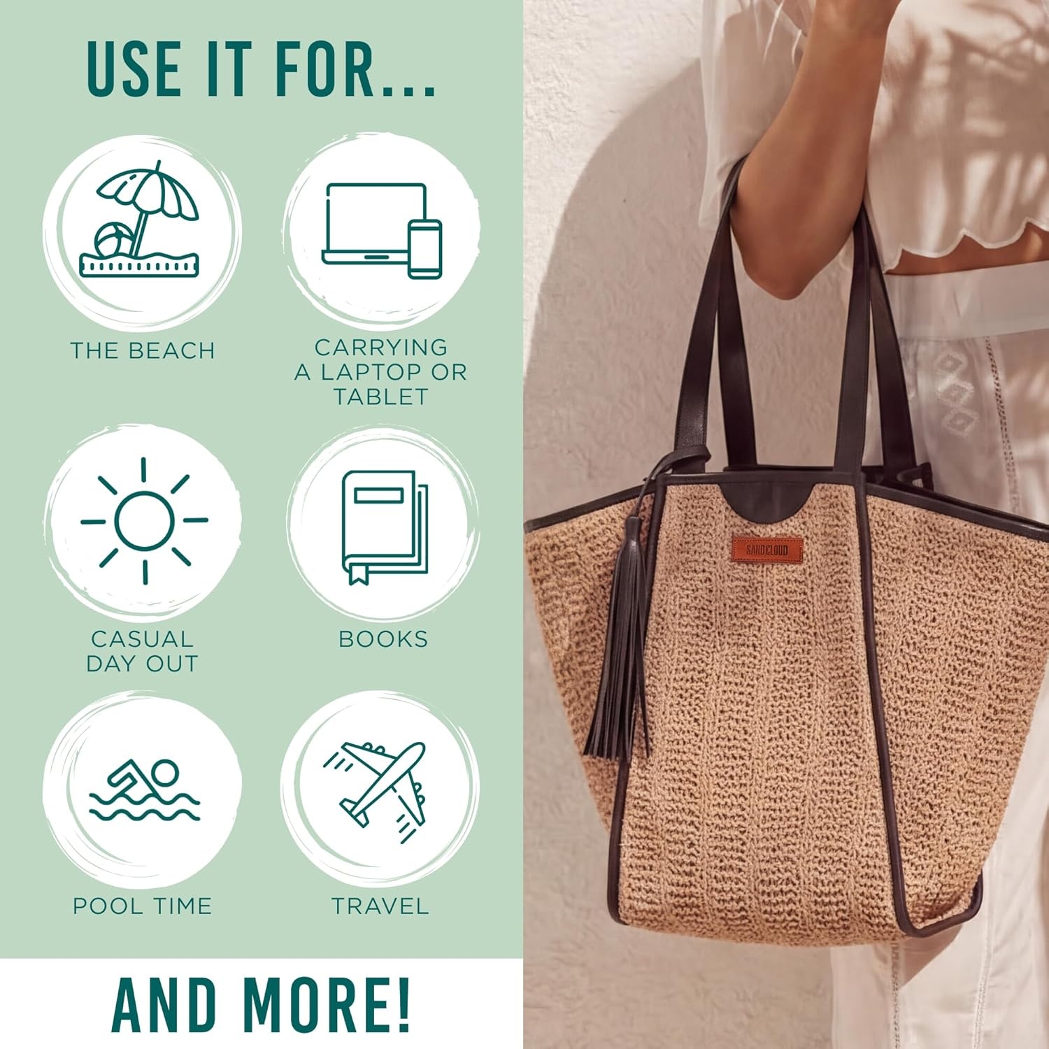 image:imageSand Cloud Canvas Beach Tote Bags for WomenCosta Rica Straw Tote