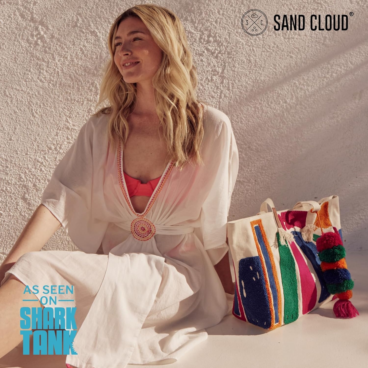 image:imageSand Cloud Canvas Beach Tote Bags for WomenHermosa Chenille Tote