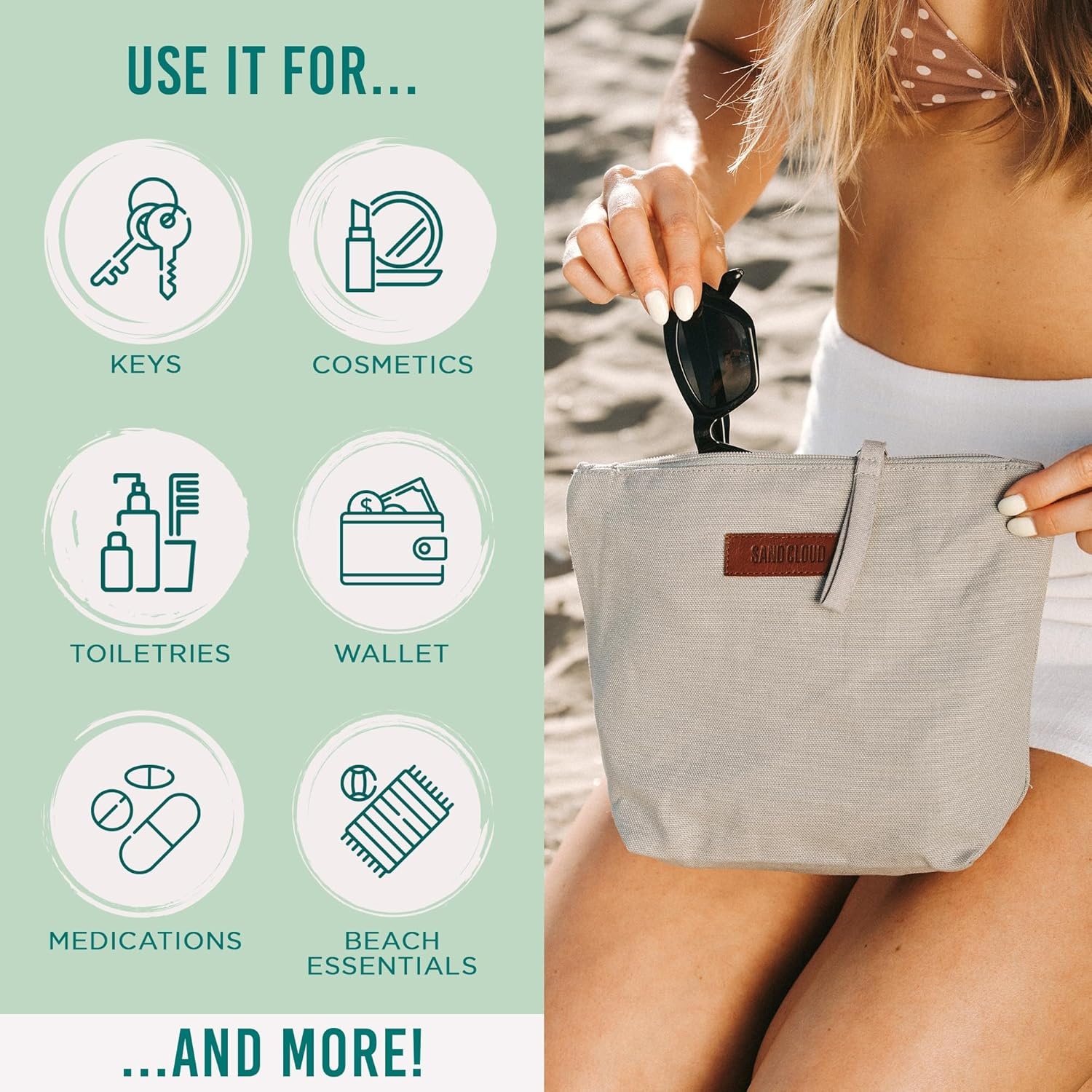 image:imageSand Cloud Canvas Beach Tote Bags for WomenMedan Beach Everyday Tote