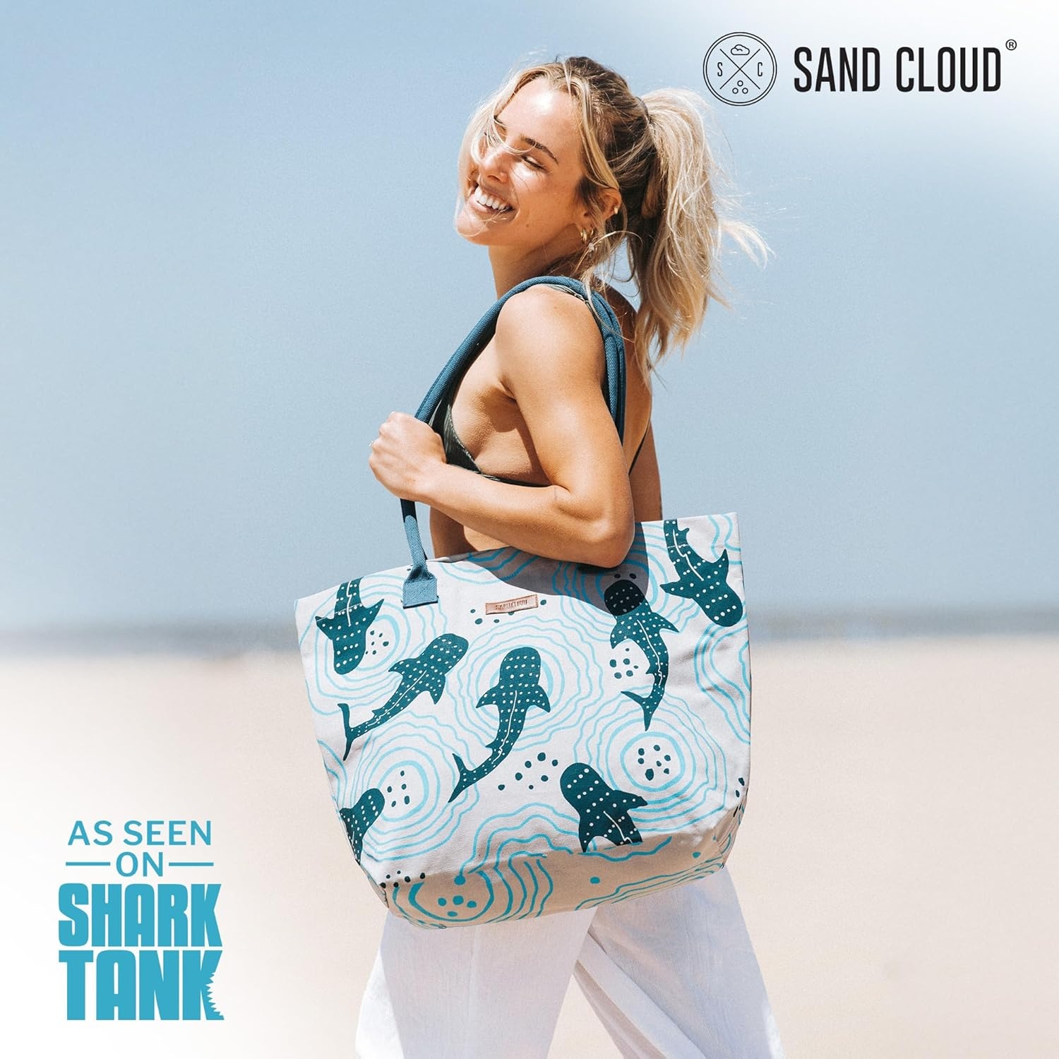 image:imageSand Cloud Canvas Beach Tote Bags for WomenMedan Zipper Pouch