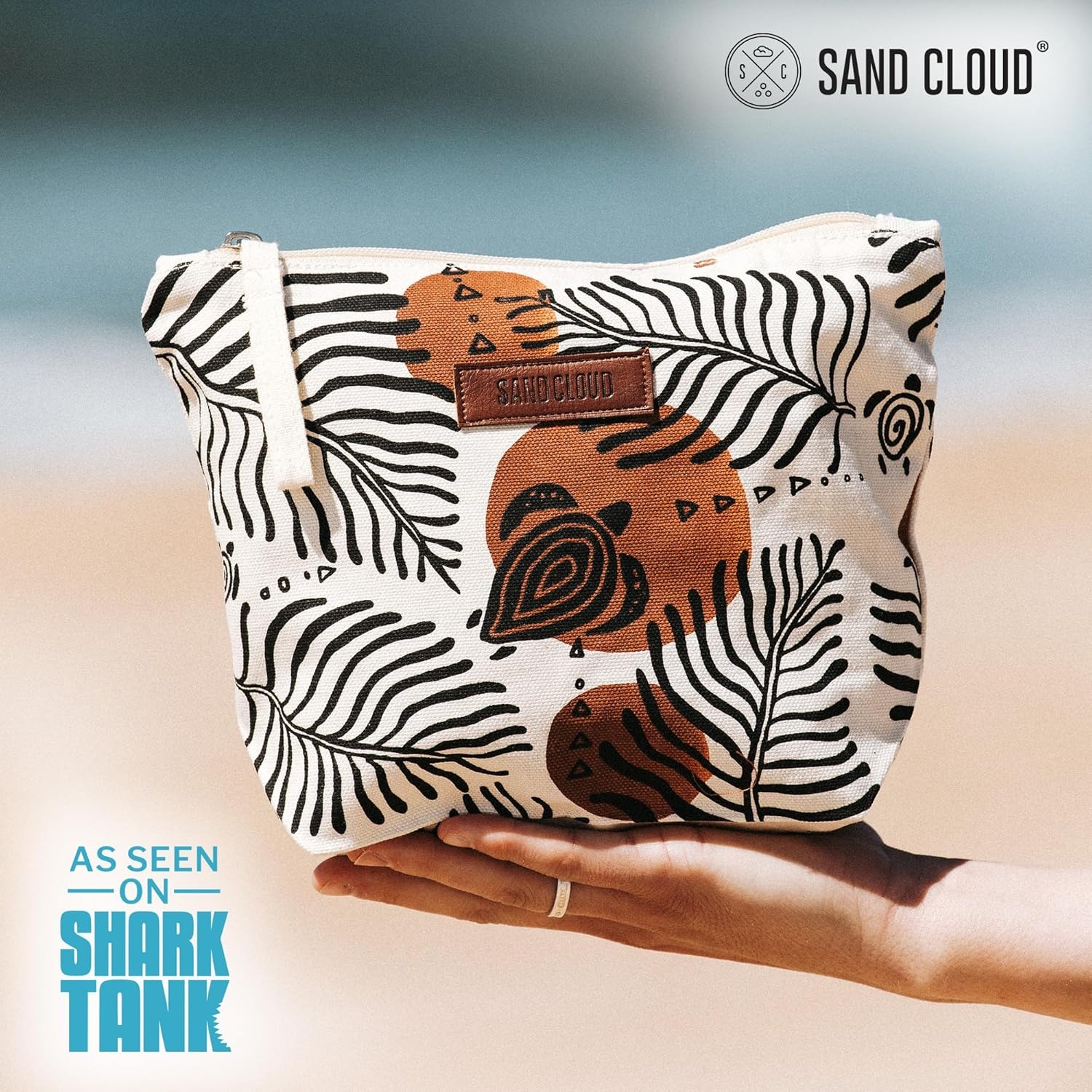 image:imageSand Cloud Canvas Beach Tote Bags for WomenPatnem Beach Everyday Tote Grey