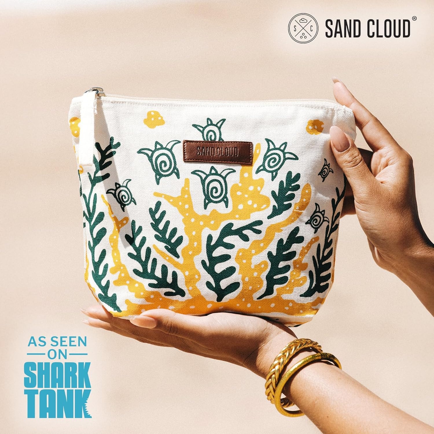 image:imageSand Cloud Canvas Beach Tote Bags for WomenPatnem Beach Everyday Tote Natural