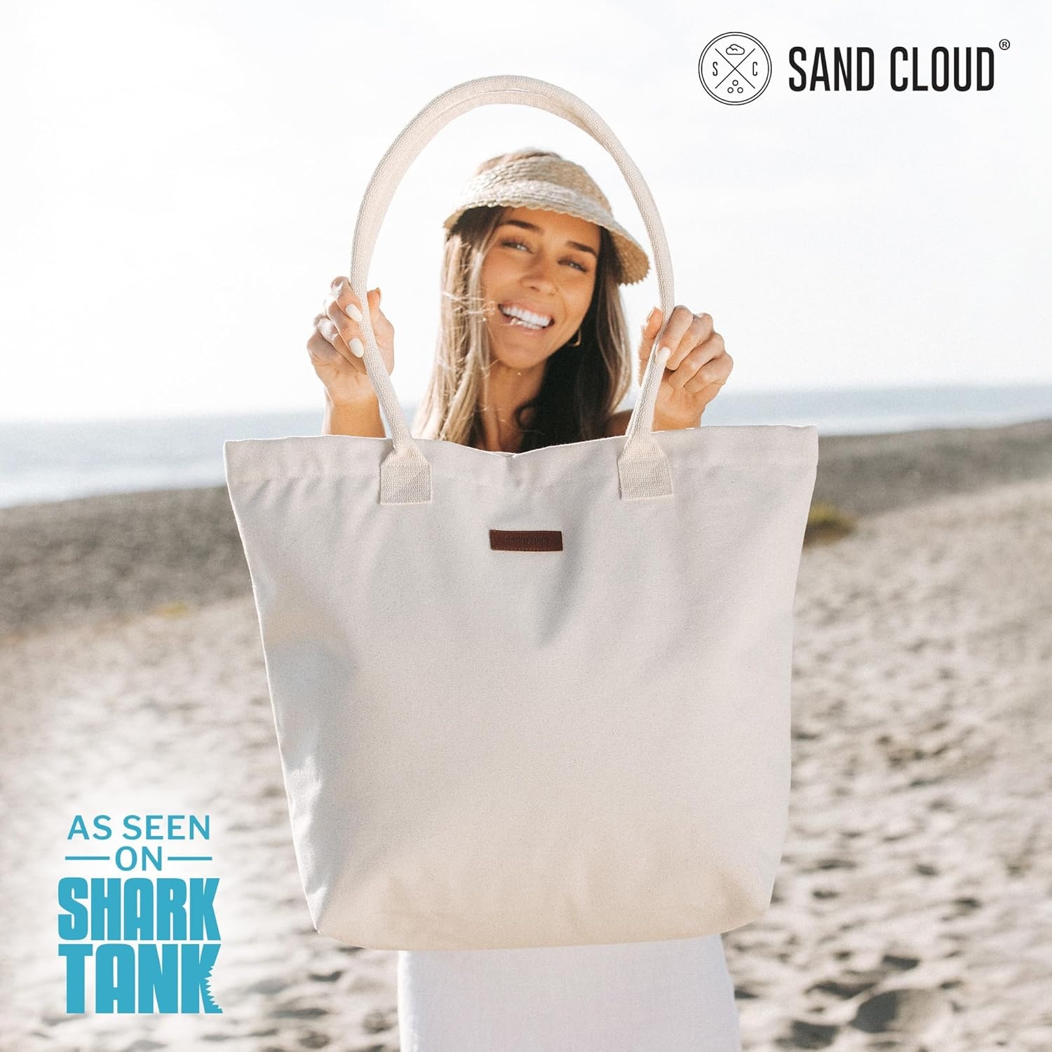 image:imageSand Cloud Canvas Beach Tote Bags for WomenPatnem Beach Tote Natural