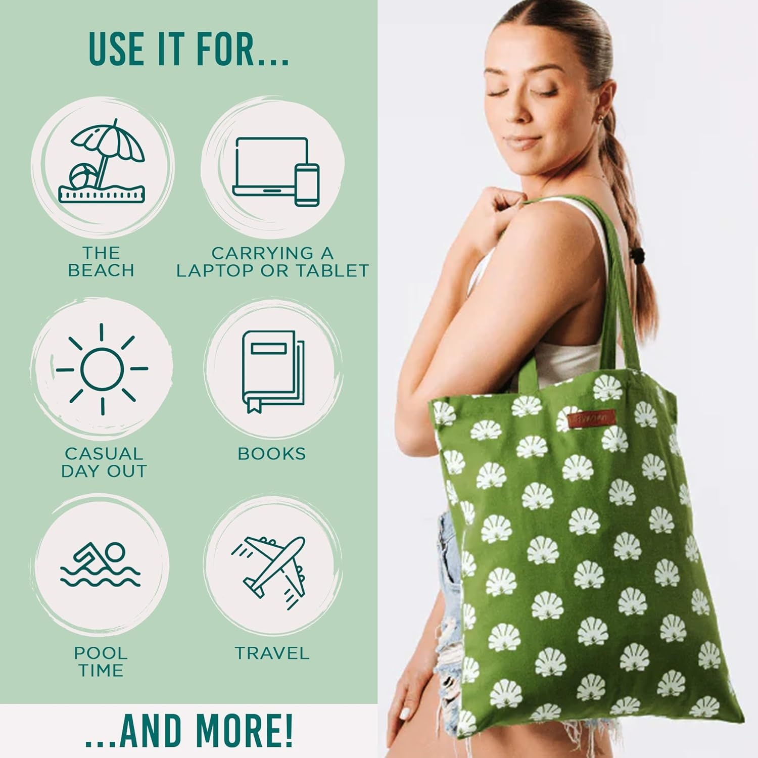 image:imageSand Cloud Canvas Beach Tote Bags for WomenReef Turtles Beach Tote
