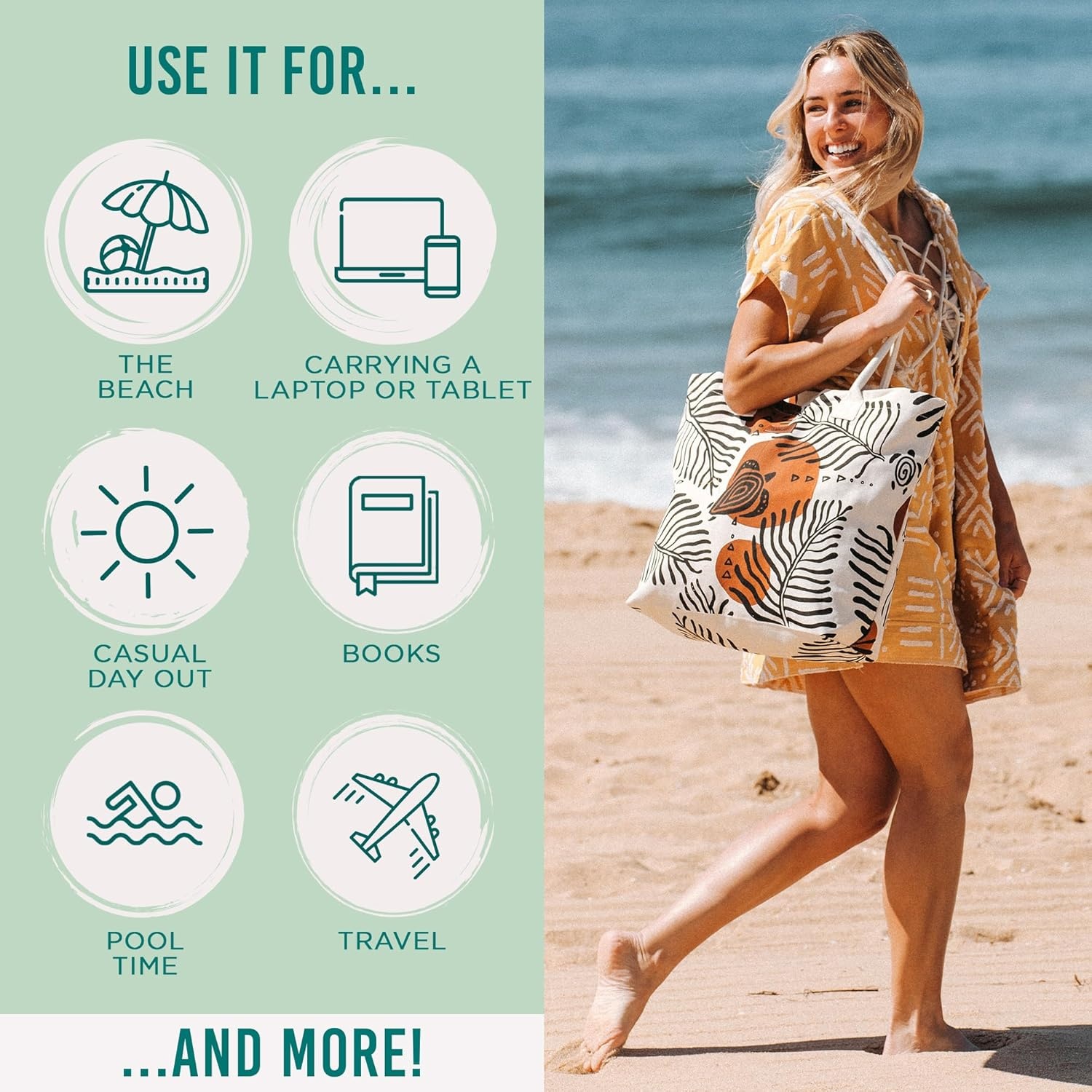 image:imageSand Cloud Canvas Beach Tote Bags for WomenSanta Fe Zipper Pouch