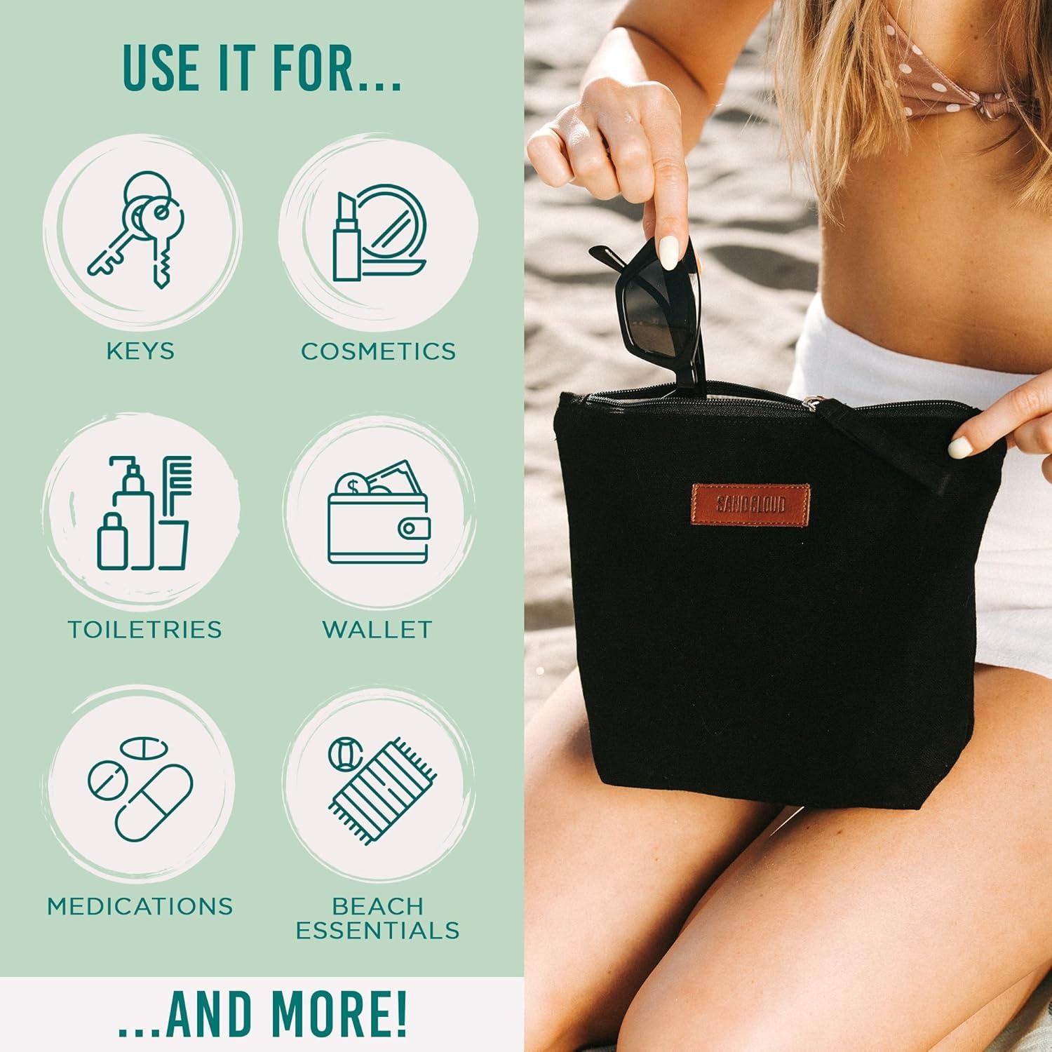 image:imageSand Cloud Canvas Beach Tote Bags for WomenTurks Beach Everyday Tote