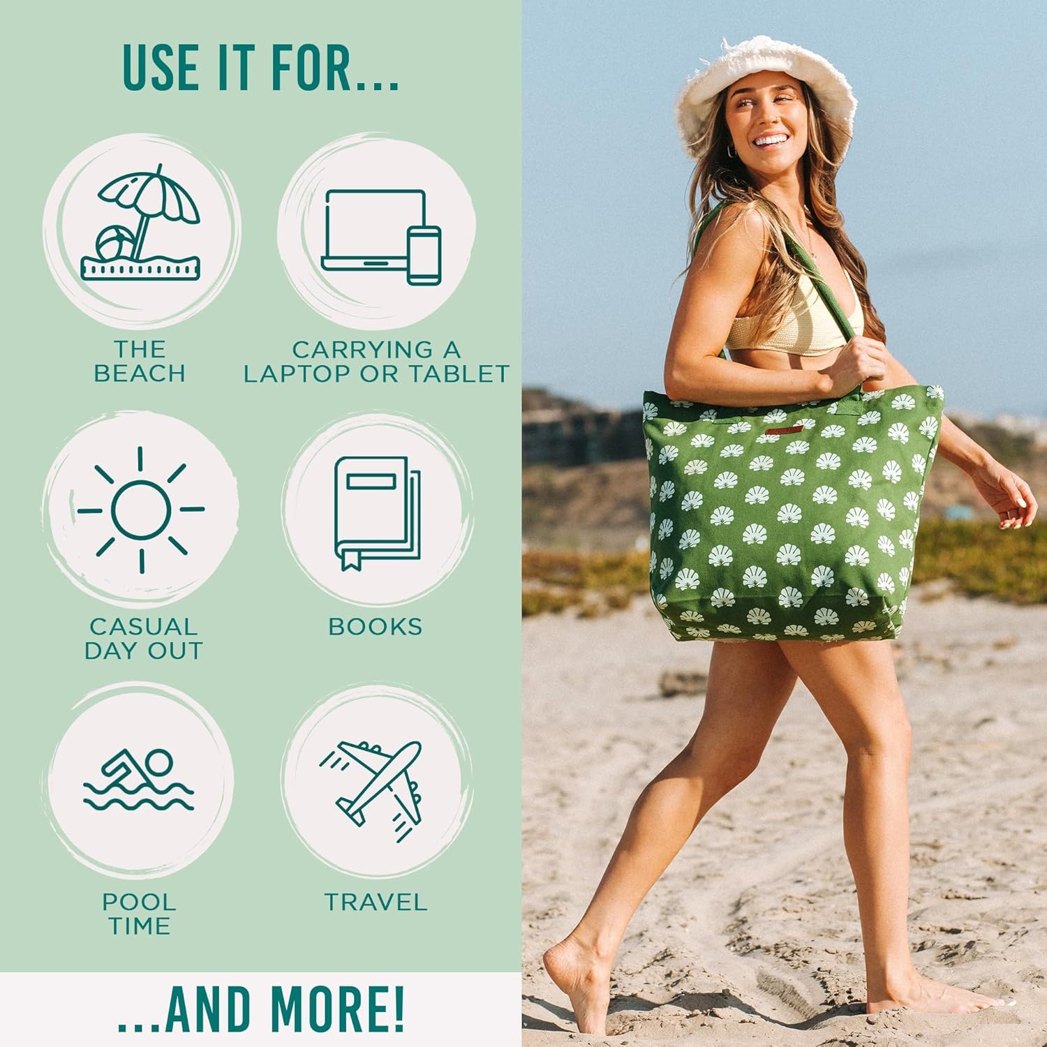 image:imageSand Cloud Canvas Beach Tote Bags for WomenTurks Beach Tote