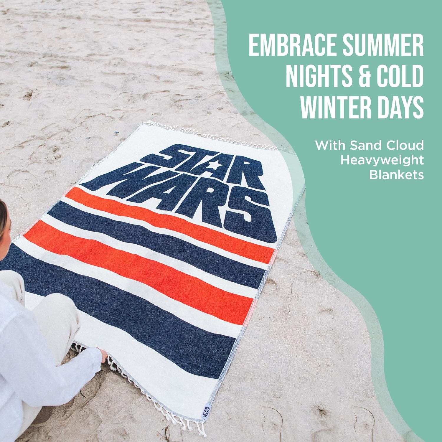 image:imageSand Cloud Extra Large Turkish Beach Towel Star Wars Badge Party Blanket 100 Organic Turkish Cotton Yarn Quick Dry Oversized Towel for Beach Picnic or Bath As Seen on Shark TankStar Wars Force