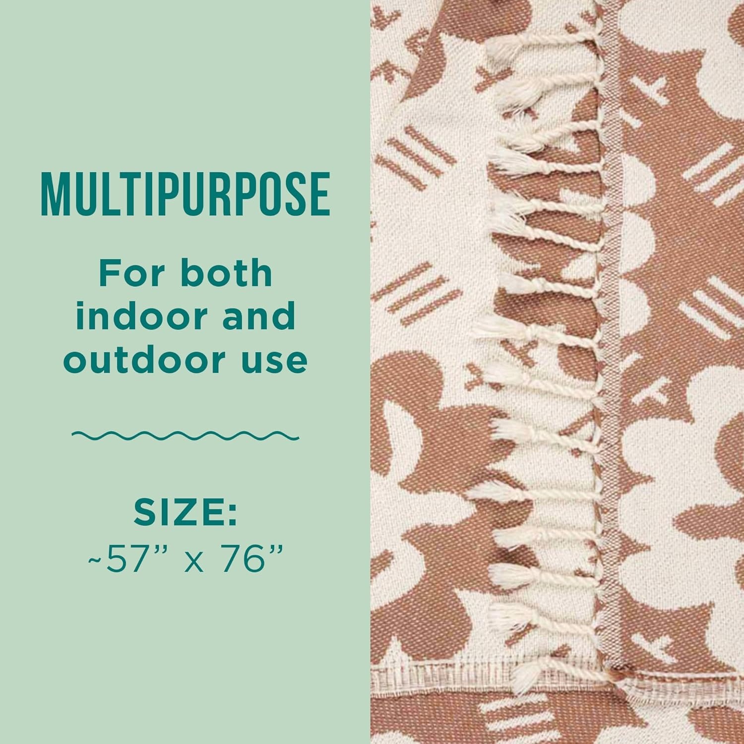 image:imageSand Cloud Oversized Throw Blanket 100 Organic Turkish Cotton amp Heavy Weight Jacquard Weave Soft Comfy amp Cozy Large Beach Blanket for Comfort amp Style 85 x 90 Checkmate PartyTaupe