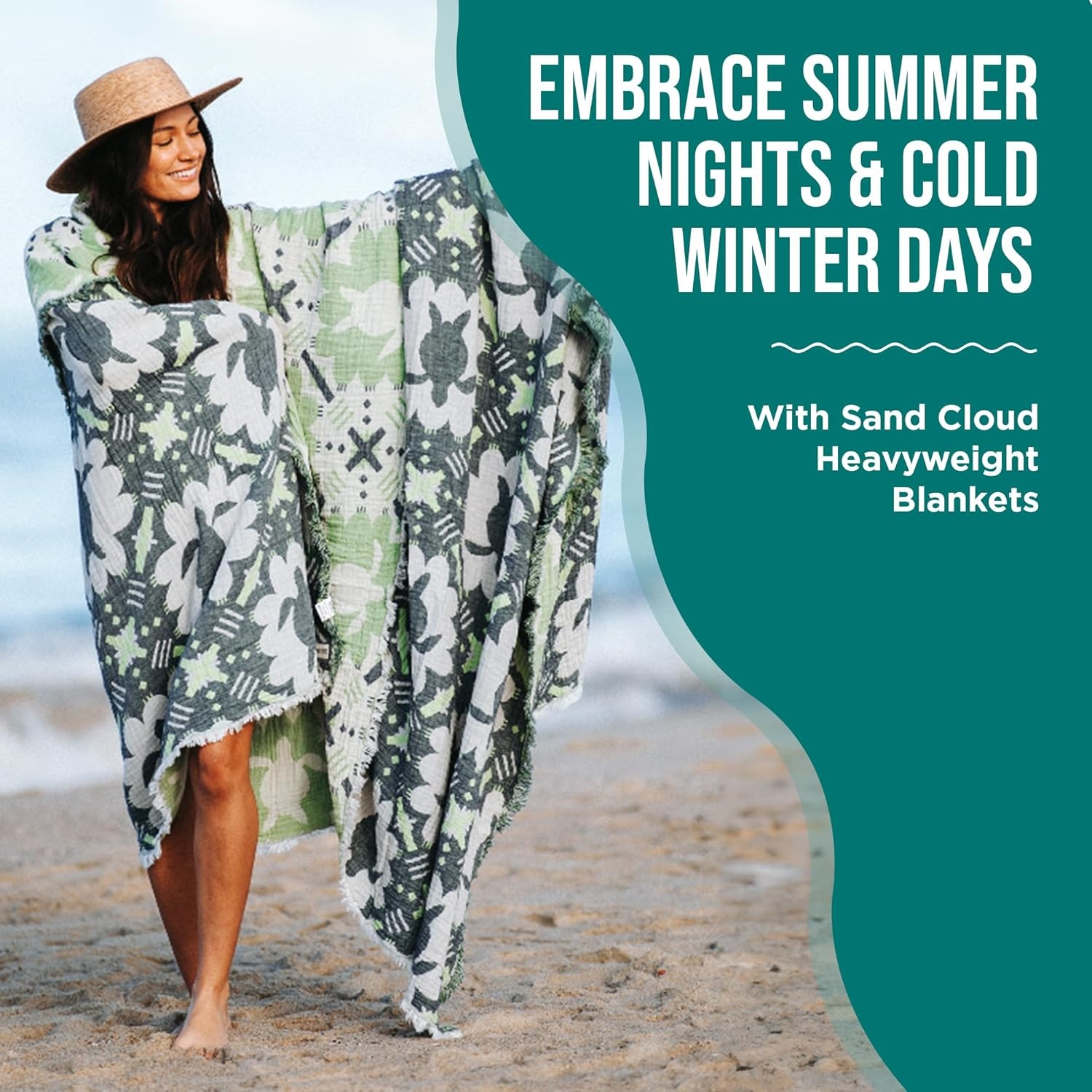 image:imageSand Cloud Oversized Throw Blanket 100 Organic Turkish Cotton amp Heavy Weight Jacquard Weave Soft Comfy amp Cozy Large Beach Blanket for Comfort amp Style 85 x 90 Checkmate PartyNavy