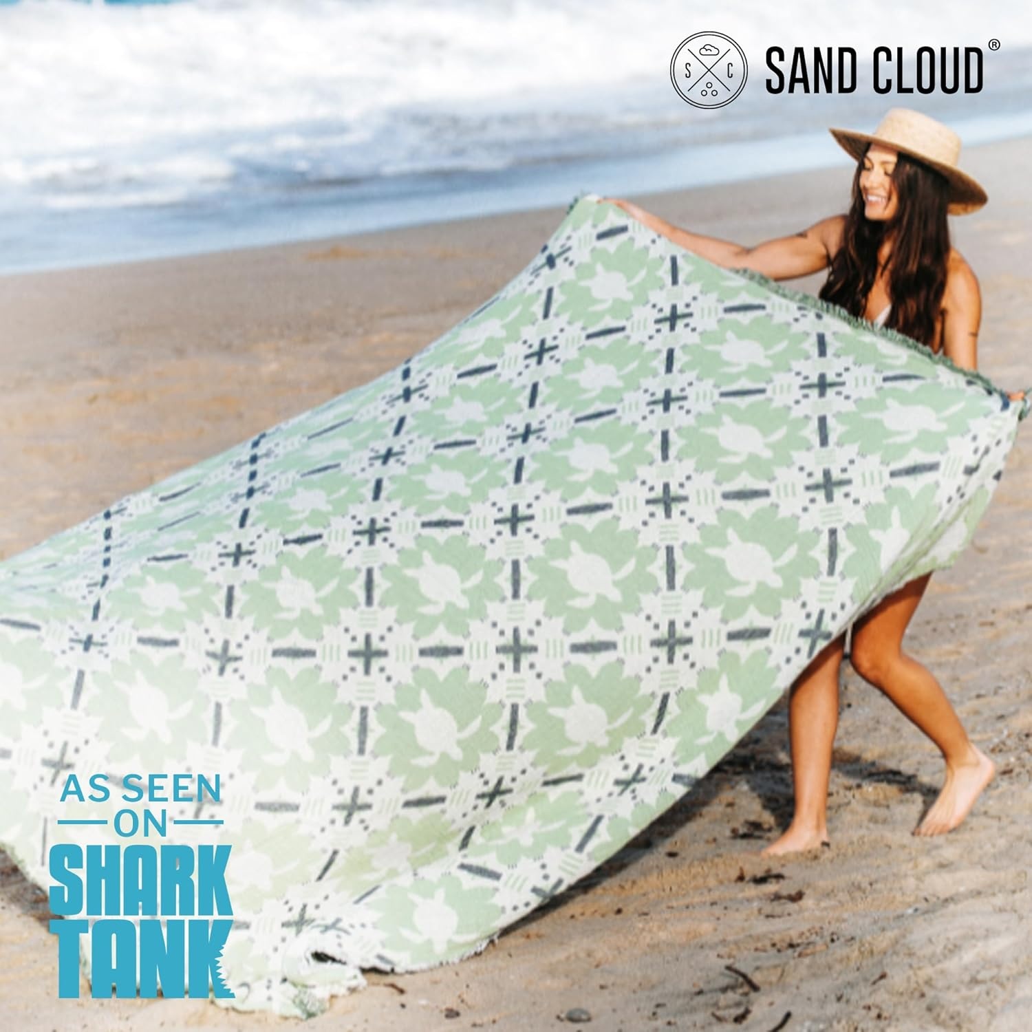 image:imageSand Cloud Oversized Throw Blanket 100 Organic Turkish Cotton amp Heavy Weight Jacquard Weave Soft Comfy amp Cozy Large Beach Blanket for Comfort amp Style 85 x 90 Checkmate PartyNavy