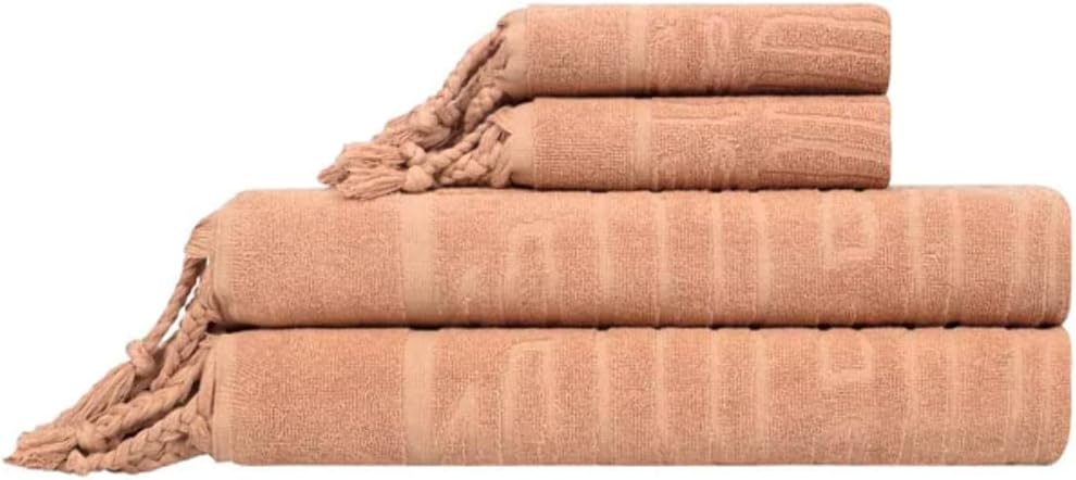 image:imageSand Cloud Turkish Bath Towels Bundle for Bathroom Set of 4 Daze Beige Large Size 100 Certified Organic Cotton Yarn is Lightweight Soft amp Absorbent Premium Bath amp Hand Towels Dry FasterDaze Beige