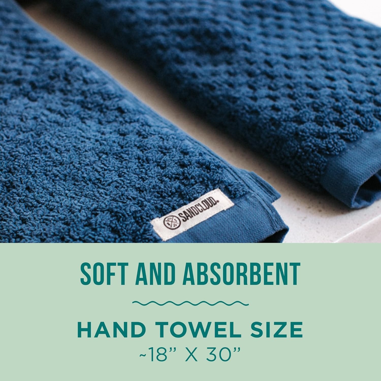 image:imageSand Cloud Turkish Bath Towels for Bathroom Set of 2 Atom Blue Large Luxury Soft Linen Turkish Organic Cotton is Luxurious amp Absorbent Premium Shower amp Bathroom Towels Dry FasterAtom Slate Blue