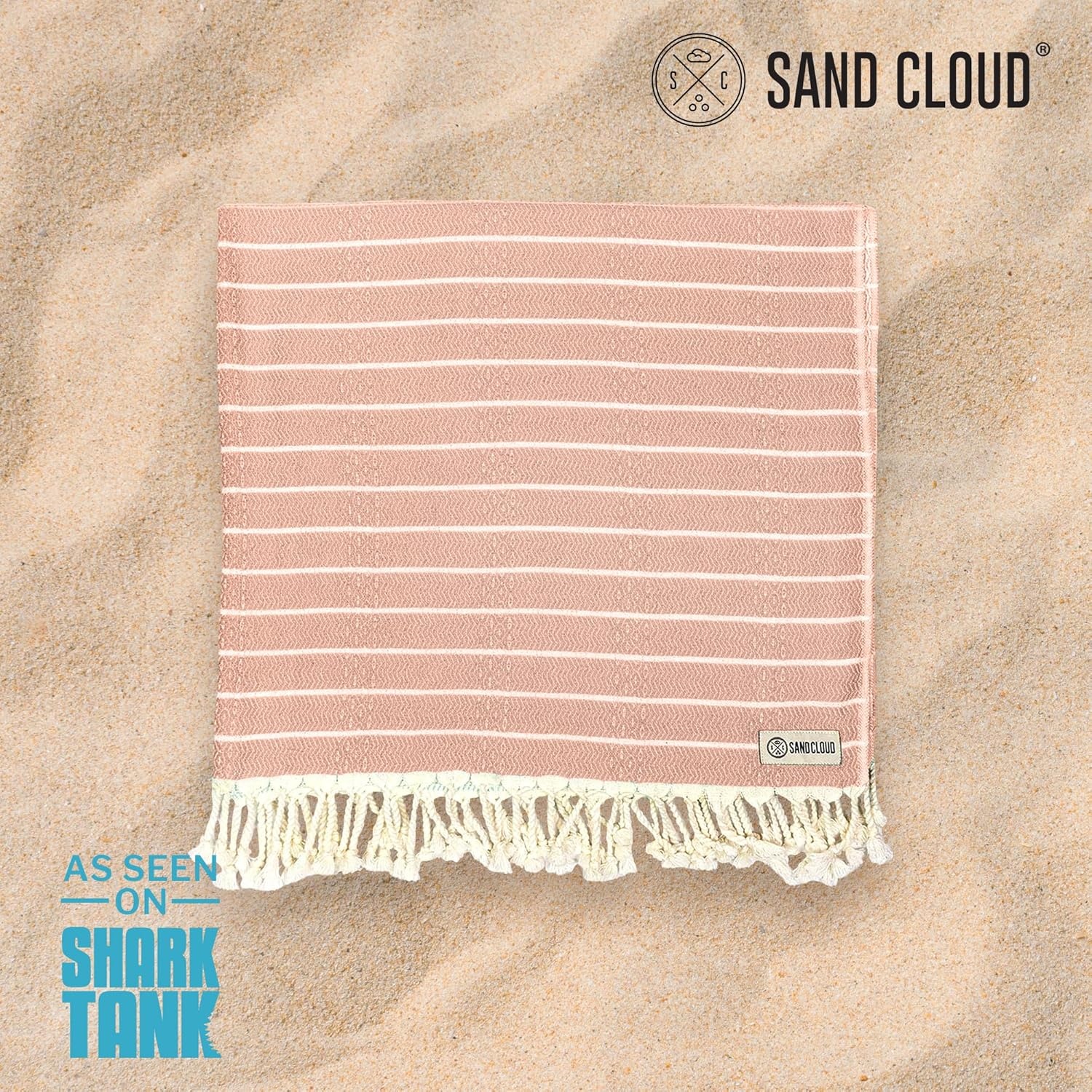 image:imageSand Cloud Turkish Beach Towel Sand Resistant 100 Certified Organic Turkish Towel Quick Dry Towel for Beach Picnic Blanket or Bath Towel As Seen on Shark Tank Gocek DenimBeige