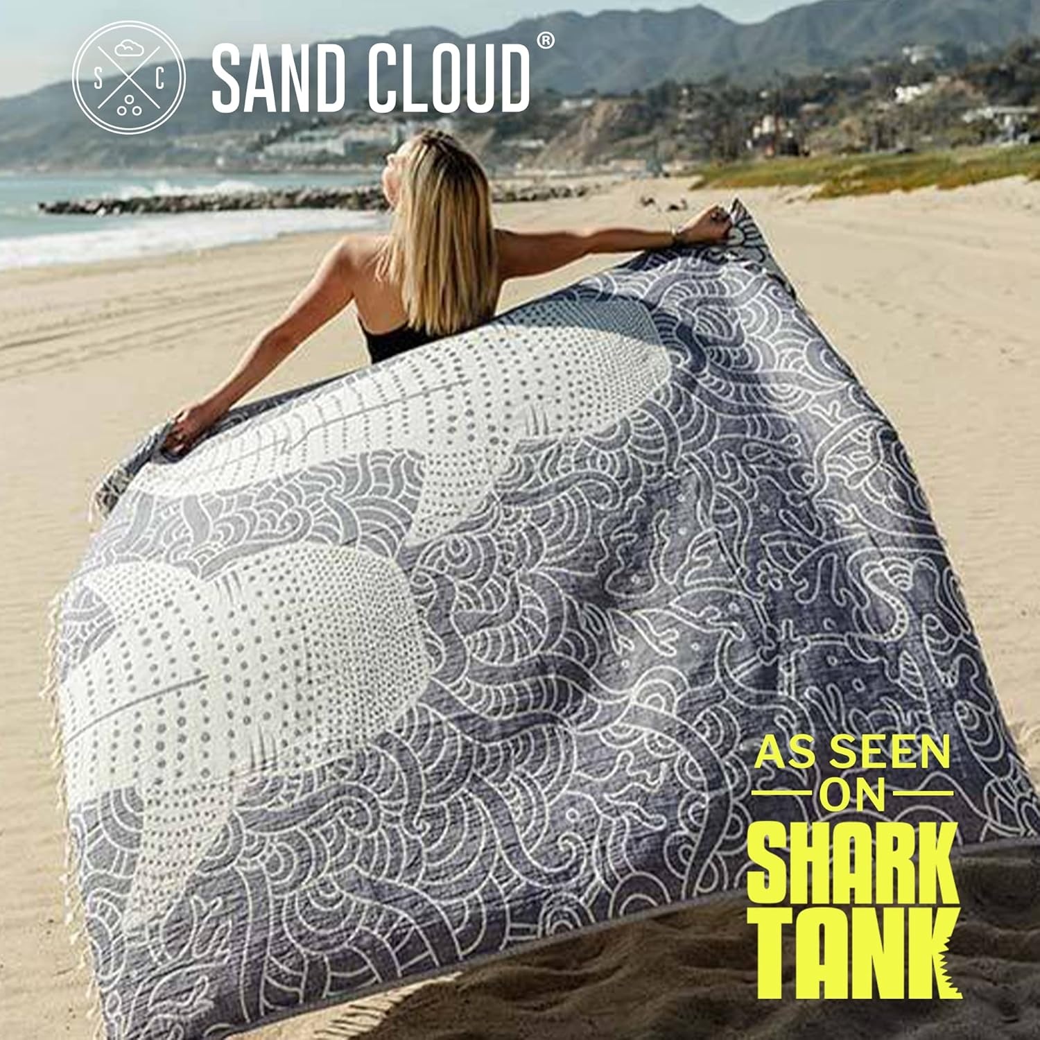 image:imageSand Cloud Turkish Beach Towel Sand Resistant 100 Organic Turkish Cotton Yarn Quick Dry Towel for Beach Picnic Blanket or Bath As Seen on Shark Tank Marine Life Emperor PenguinWhale Shark