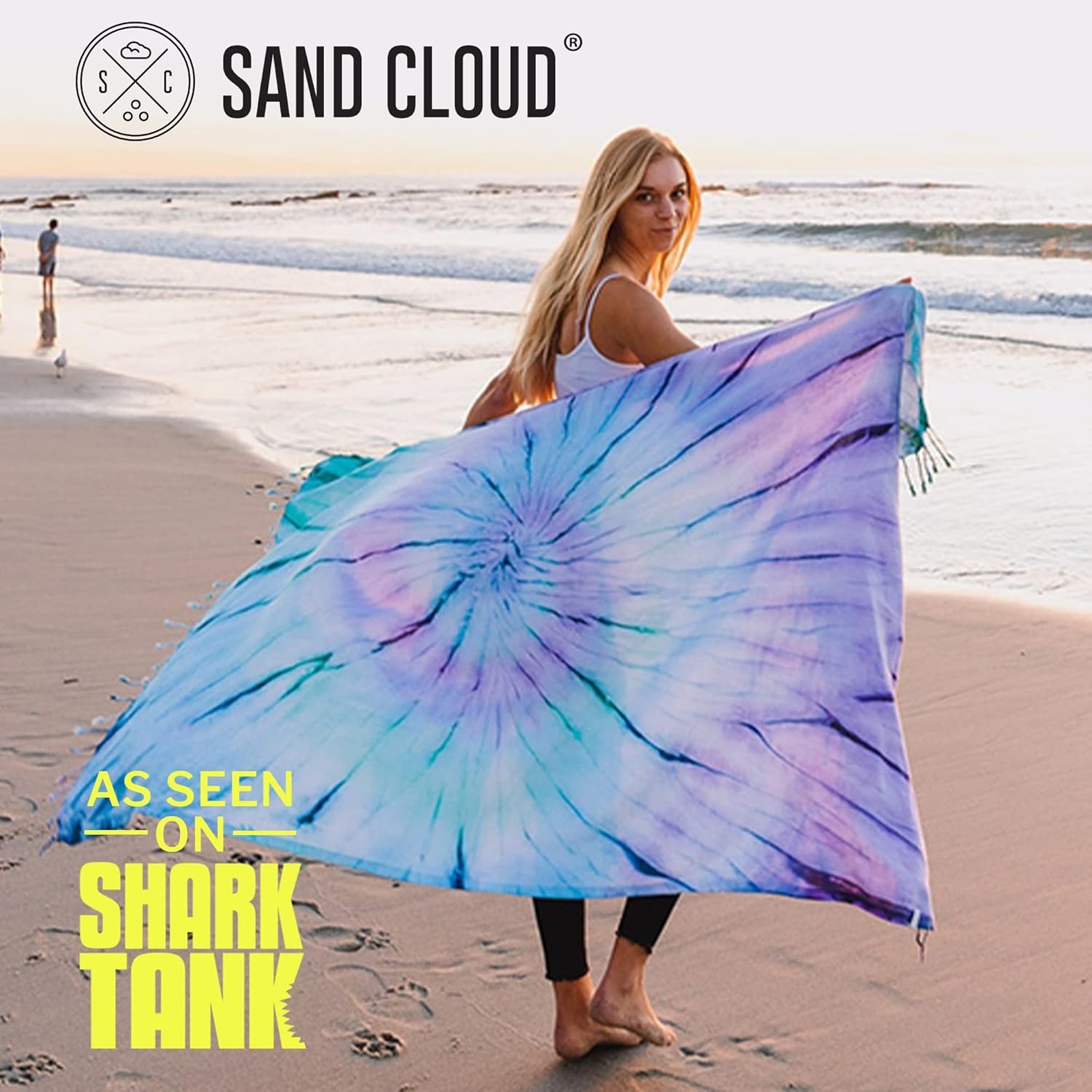 image:imageSand Cloud Turkish Beach Towel Sand Resistant 100 Organic Turkish Cotton Yarn Quick Dry Towel for Beach Picnic Blanket or Throw As Seen on Shark Tank Tie Dye LunaLuna