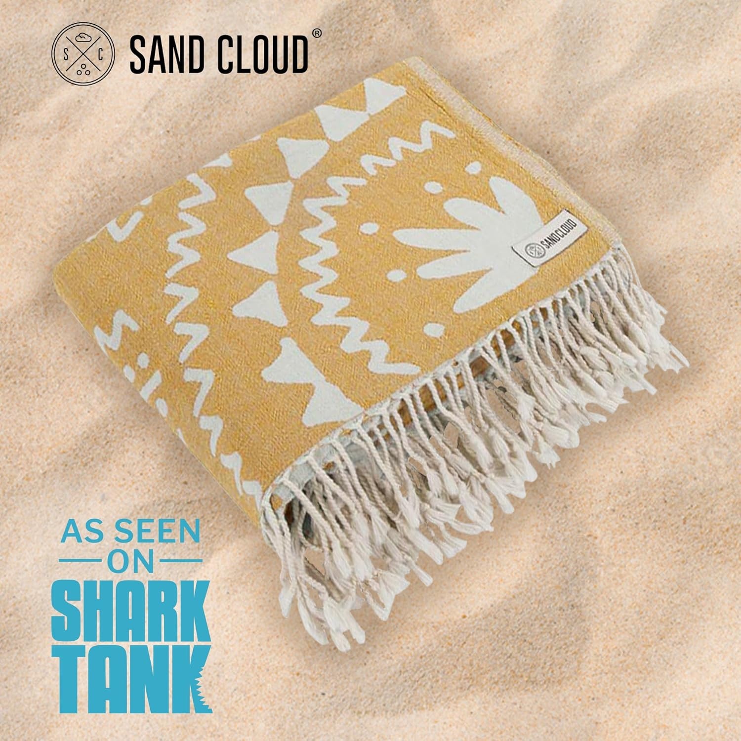 image:imageSand Cloud Turkish Beach Towel Sand Resistant 100 Organic Turkish Cotton Yarn Quick Dry Towel for Beach Picnic Blanket or Throw As Seen on Shark Tank Tie Dye LunaBoho Honey