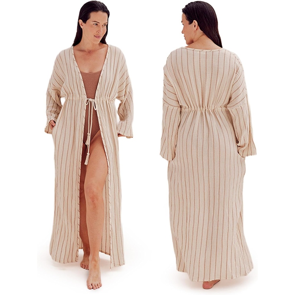 image:imageSand Cloud Beach Cover Up for Women Bathing Suit amp Swimsuit CoverUp Womens Poncho with Comfortable Fit for Post SwimJuhu Gauze