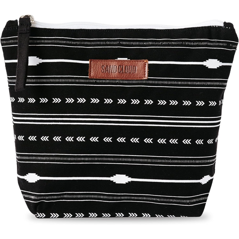 image:imageSand Cloud Canvas Beach Tote Bags for WomenPatnem Zipper Pouch Grey