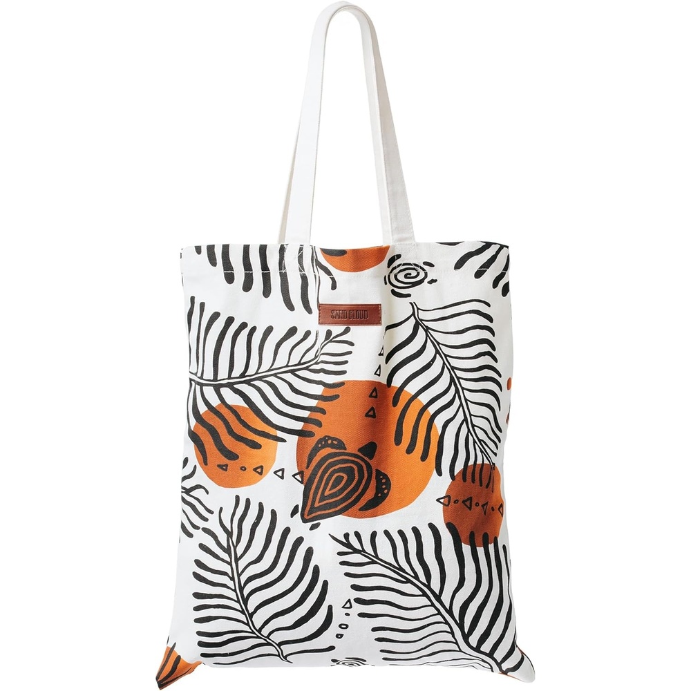image:imageSand Cloud Canvas Beach Tote Bags for WomenRetro Turtles Everyday Tote