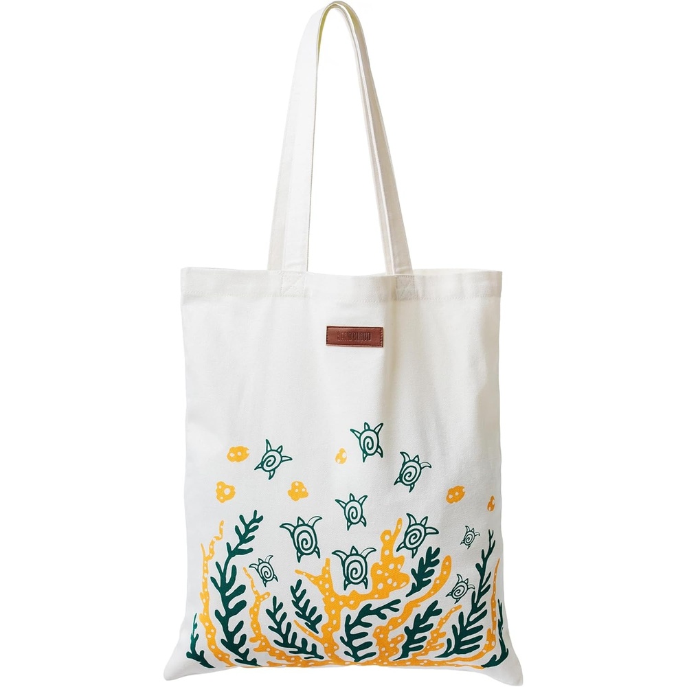 image:imageSand Cloud Canvas Beach Tote Bags for WomenSwimming Turtles Everyday Tote
