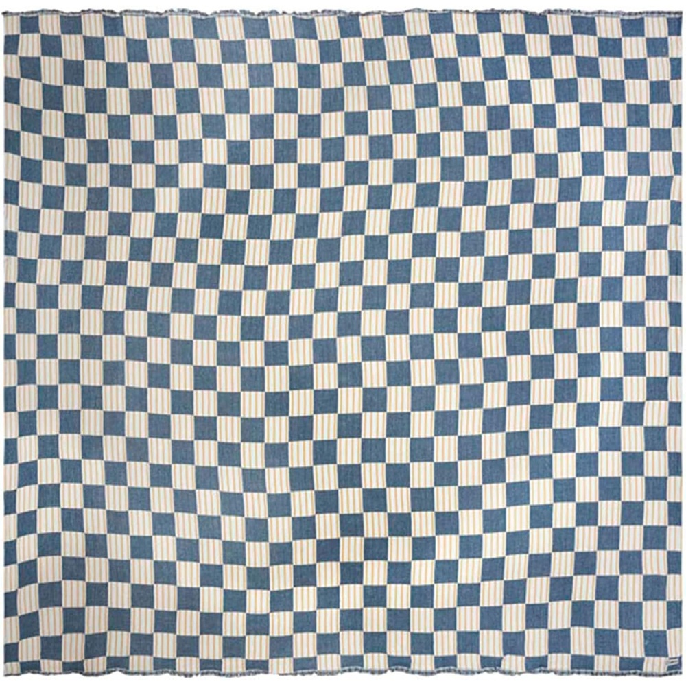 image:imageSand Cloud Oversized Throw Blanket 100 Organic Turkish Cotton amp Heavy Weight Jacquard Weave Soft Comfy amp Cozy Large Beach Blanket for Comfort amp Style 85 x 90 Checkmate PartyCheckmate Party