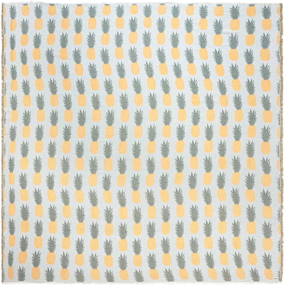 image:imageSand Cloud Oversized Throw Blanket 100 Organic Turkish Cotton amp Heavy Weight Jacquard Weave Soft Comfy amp Cozy Large Beach Blanket for Comfort amp Style 85 x 90 Checkmate PartyPineapple Party