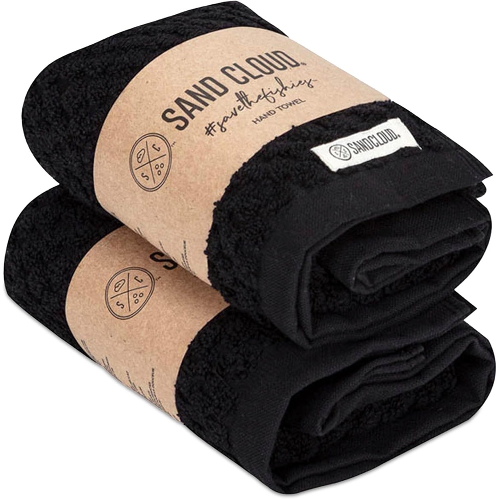 image:imageSand Cloud Turkish Bath Towels for Bathroom Set of 2 Atom Blue Large Luxury Soft Linen Turkish Organic Cotton is Luxurious amp Absorbent Premium Shower amp Bathroom Towels Dry FasterAtom Black