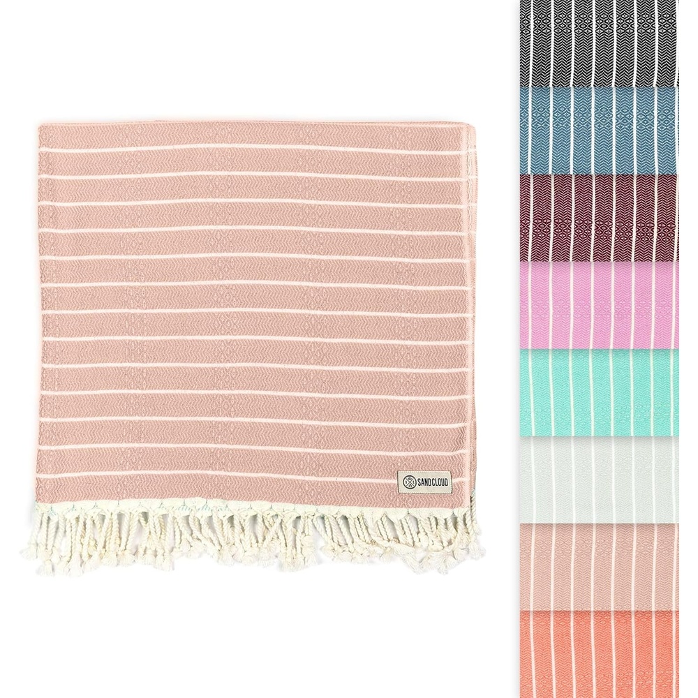 image:imageSand Cloud Turkish Beach Towel Sand Resistant 100 Certified Organic Turkish Towel Quick Dry Towel for Beach Picnic Blanket or Bath Towel As Seen on Shark Tank Gocek DenimBeige