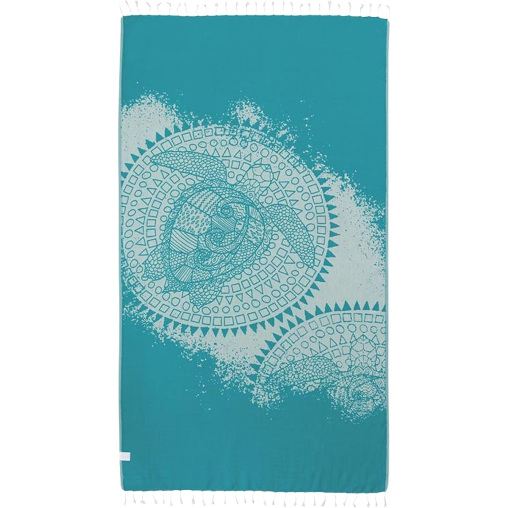 image:imageSand Cloud Turkish Beach Towel Sand Resistant 100 Organic Turkish Cotton Yarn Quick Dry Towel for Beach Picnic Blanket or Bath As Seen on Shark Tank Marine Life Emperor PenguinMandala Sea Turtle Green