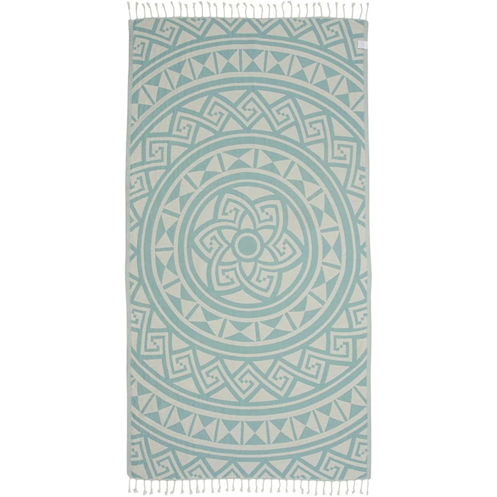 image:imageSand Cloud Turkish Beach Towel Sand Resistant 100 Organic Turkish Cotton Yarn Quick Dry Towel for Beach Picnic Blanket or Throw As Seen on Shark Tank Tie Dye LunaMandala Mint