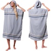 Border Classic Stripe Poncho - Grey