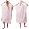 Classic Stripe Hooded Poncho - Calcite Pink