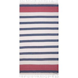 Sand Cloud Beach Towel – Sand Resistant – 100% Organic Turkish Cotton Yarn – Quick Dry Towel for Beach, Picnic, Blanket or Bath – As Seen on Shark Tank – Stars & Stripes (Red, White & Blue)(Patriot Stripe)