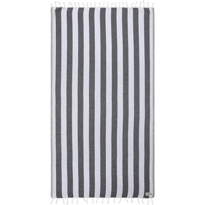 Sand Cloud Turkish Beach Towel – 100% Organic Cotton Turkish Bath Towels – Ultra Soft, Sand Resistant & Quick Dry Towel for Beach, Pool, or Picnic Blanket – As Seen on Shark Tank – Stripe (Black)(Black)