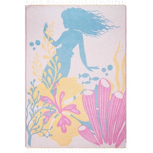 Sand Cloud Turkish Beach Towel – Disney Live Action Mermaid – Sand Resistant – 100% Certified Organic Turkish Cotton Yarn – Quick Dry Towel for Beach, Picnic, Blanket or Bath – As Seen on Shark Tank(Disney Live Action Mermaid)