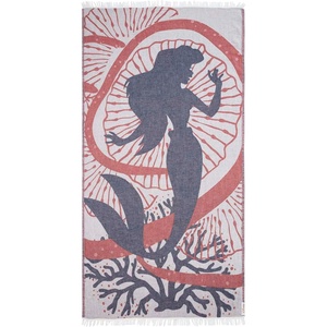Sand Cloud Turkish Beach Towel – Disney Scallop Mermaid – 100% Certified Organic Turkish Cotton Yarn – Quick Dry Towel for Beach, Picnic, Blanket or Bath – As Seen on Shark Tank