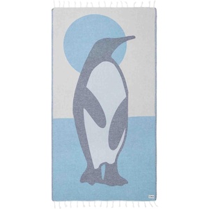 Sand Cloud Turkish Beach Towel – Sand Resistant – 100% Organic Turkish Cotton Yarn – Quick Dry Towel for Beach, Picnic, Blanket or Bath – As Seen on Shark Tank – Marine Life (Emperor Penguin)(Emperor Penguin)