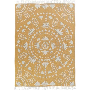 Sand Cloud Turkish Beach Towel – Sand Resistant – 100% Organic Turkish Cotton Yarn – Quick Dry Towel for Beach, Picnic Blanket or Throw – As Seen on Shark Tank – Tie Dye (Luna)(Boho Honey)