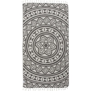 Sand Cloud Turkish Beach Towel – Sand Resistant – 100% Organic Turkish Cotton Yarn – Quick Dry Towel for Beach, Picnic Blanket or Throw – As Seen on Shark Tank – Tie Dye (Luna)(Mandala (Dark Grey))