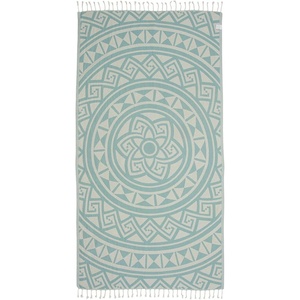 Sand Cloud Turkish Beach Towel – Sand Resistant – 100% Organic Turkish Cotton Yarn – Quick Dry Towel for Beach, Picnic Blanket or Throw – As Seen on Shark Tank – Tie Dye (Luna)(Mandala (Mint))