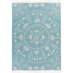 Sand Cloud Turkish Beach Towel – Sand Resistant – 100% Organic Turkish Cotton Yarn – Quick Dry Towel for Beach, Picnic Blanket or Throw – As Seen on Shark Tank – Tie Dye (Luna)(Boho Turquoise)