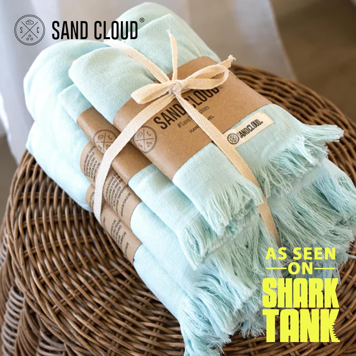image:imageSand Cloud Turkish Bath Towels Bundle for Bathroom Set of 4 Classic Navy Large Size 100 Certified Organic Cotton Yarn is Lightweight Soft amp Absorbent Premium Bath amp Hand Towels Dry FasterTerra Seaglass