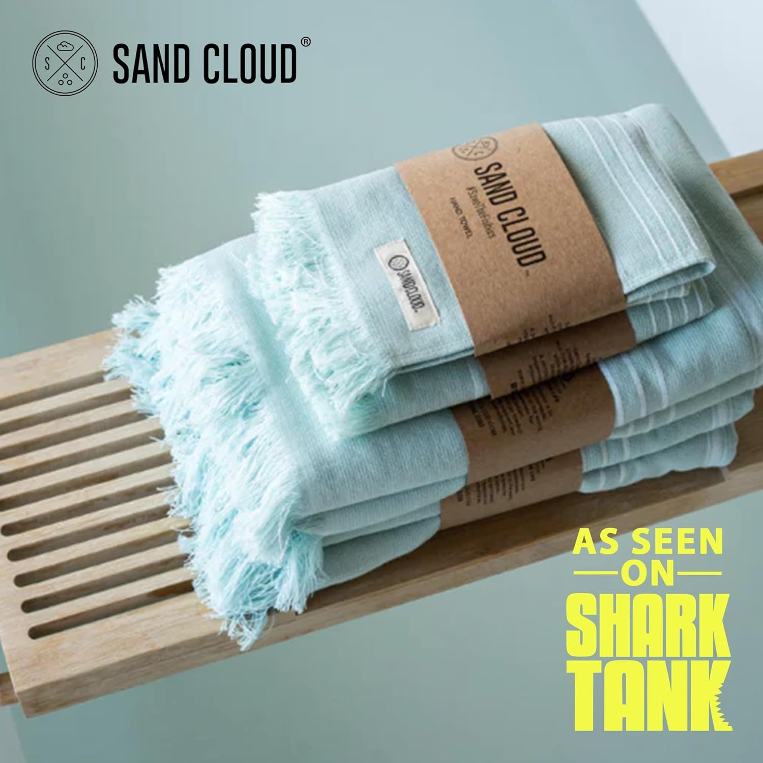 image:imageSand Cloud Turkish Bath Towels Bundle for Bathroom Set of 4 Classic Navy Large Size 100 Certified Organic Cotton Yarn is Lightweight Soft amp Absorbent Premium Bath amp Hand Towels Dry FasterClassic Seaglass