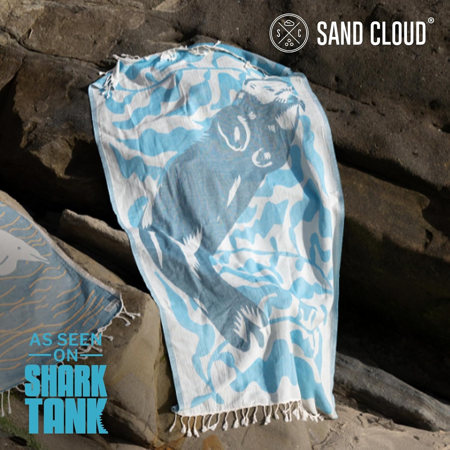image:imageSand Cloud Turkish Beach Towel Sand Resistant 100 Organic Turkish Cotton Yarn Quick Dry Towel for Beach Picnic Blanket or Bath Towel As Seen on Shark Tank Marine Life Whale SharkMr Otter