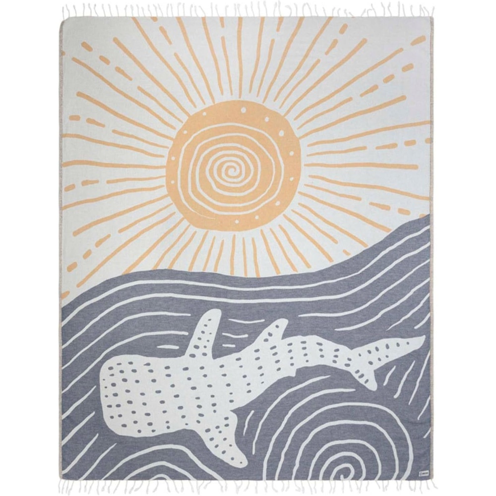 image:imageSand Cloud Turkish Beach Towel Sand Resistant 100 Organic Turkish Cotton Yarn Quick Dry Towel for Beach Picnic Blanket or Bath Towel As Seen on Shark Tank Marine Life Whale SharkTypus Whale Shark