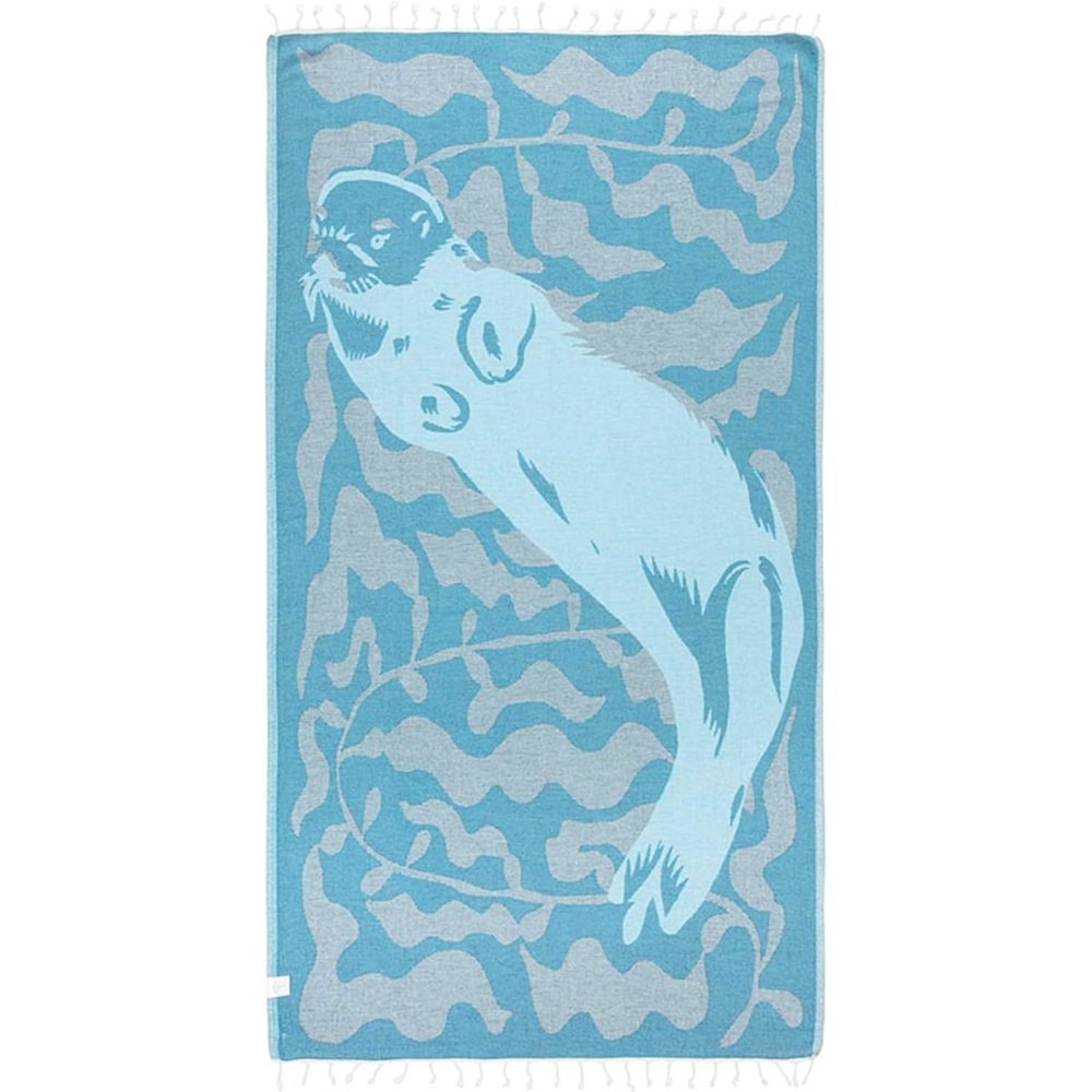 image:imageSand Cloud Turkish Beach Towel  Sand Resistant  100 Organic Turkish Cotton Yarn  Quick Dry Towel for Beach Picnic Blanket or Bath Towel  As Seen on Shark Tank  Marine Life Whale SharkMr Otter